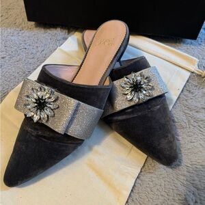 J.Crew Velvet Marina Slide